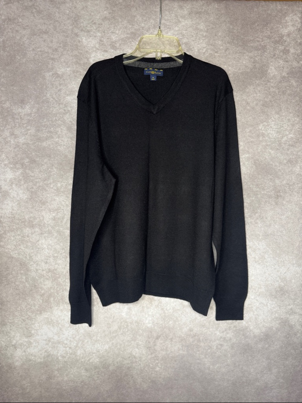 Club Room Men's Black V-Neck Sweater